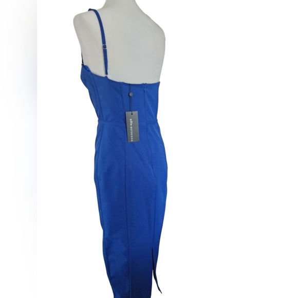 NWT Designer Elle Zeitoune Bustier Pencil Dress Colbaly Royal Blue Sz6 Medium - Picture 5 of 14